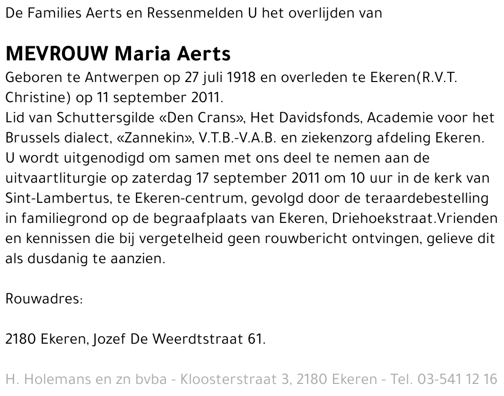Maria Aerts