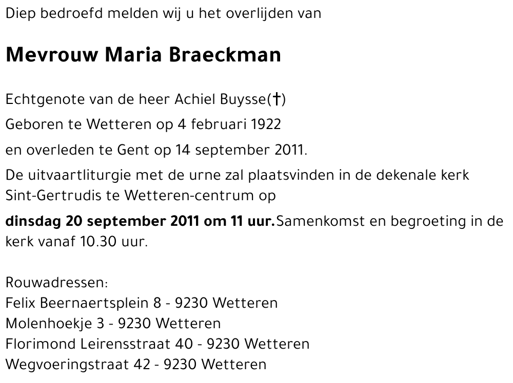 Maria Braeckman