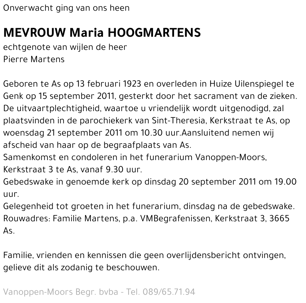 Maria Hoogmartens
