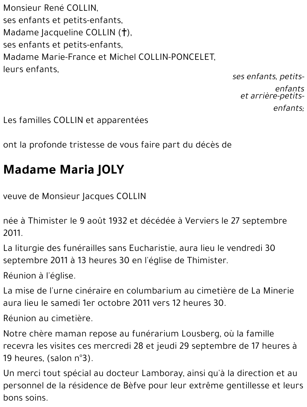 Maria JOLY