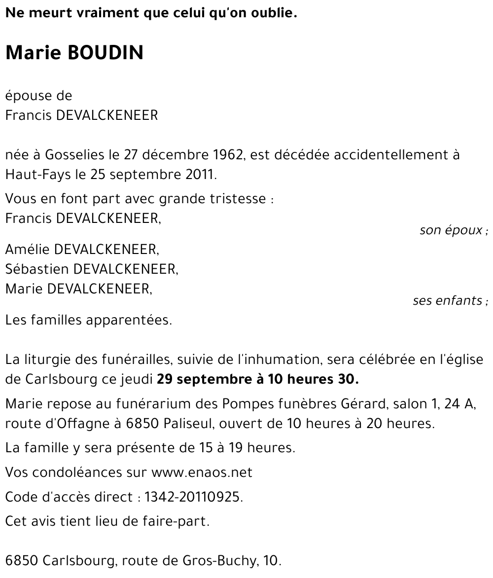 Marie BOUDIN