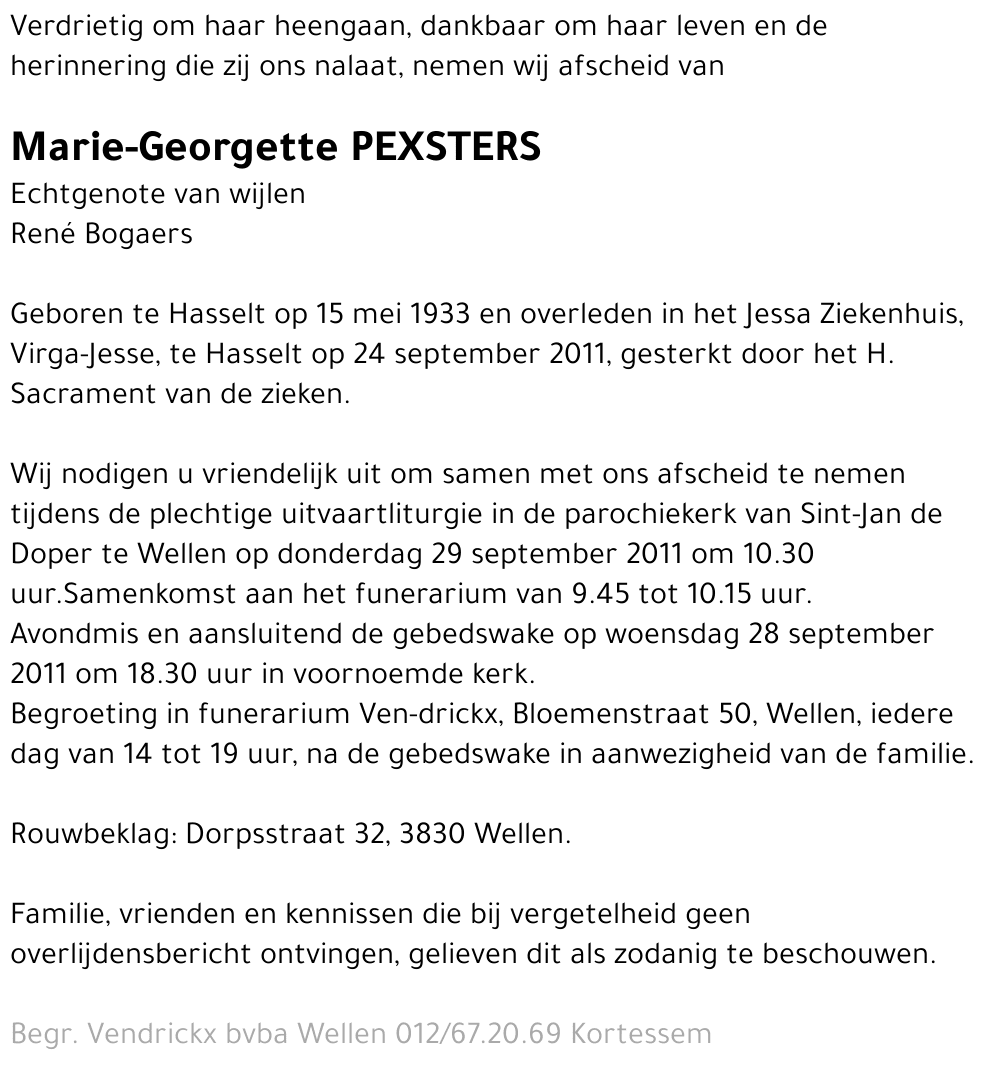 Marie-Georgette Pexsters