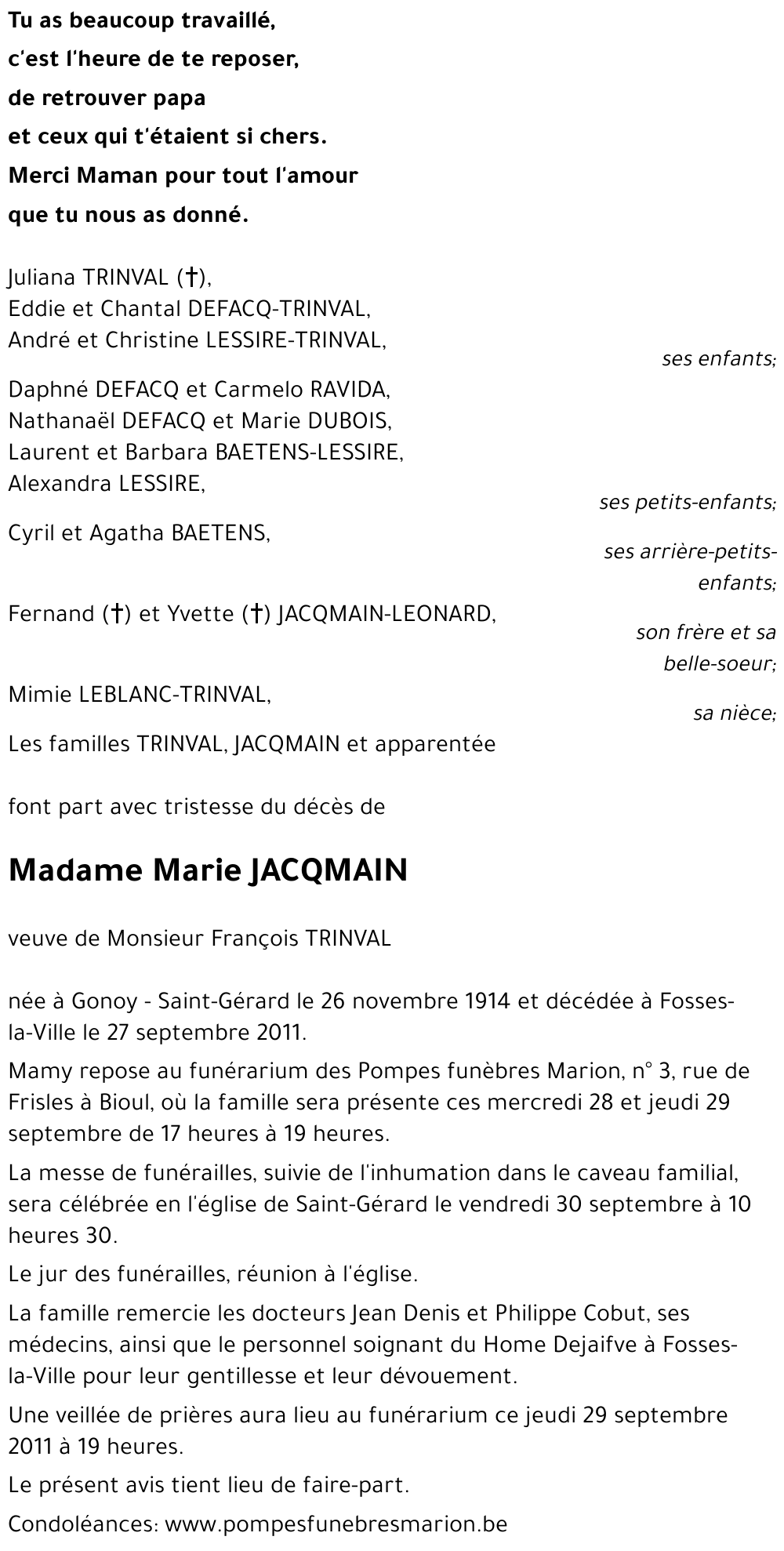 Marie JACQMAIN