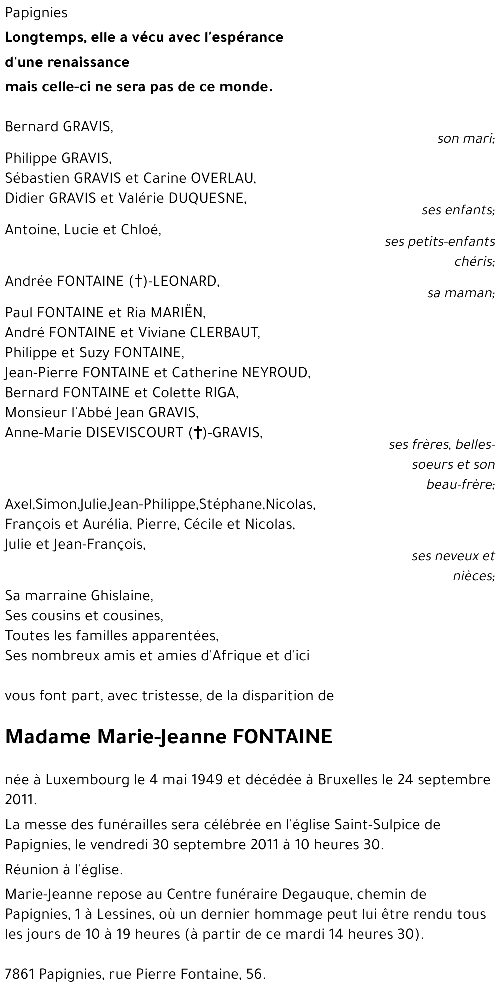 Marie-Jeanne FONTAINE