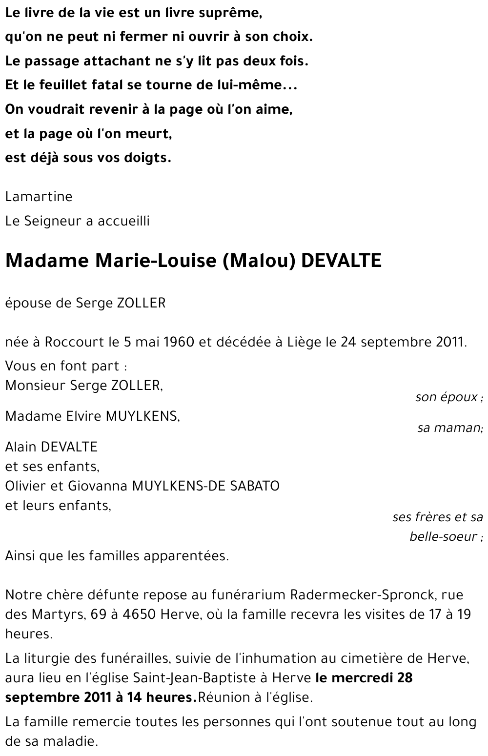 Marie-Louise DEVALTE