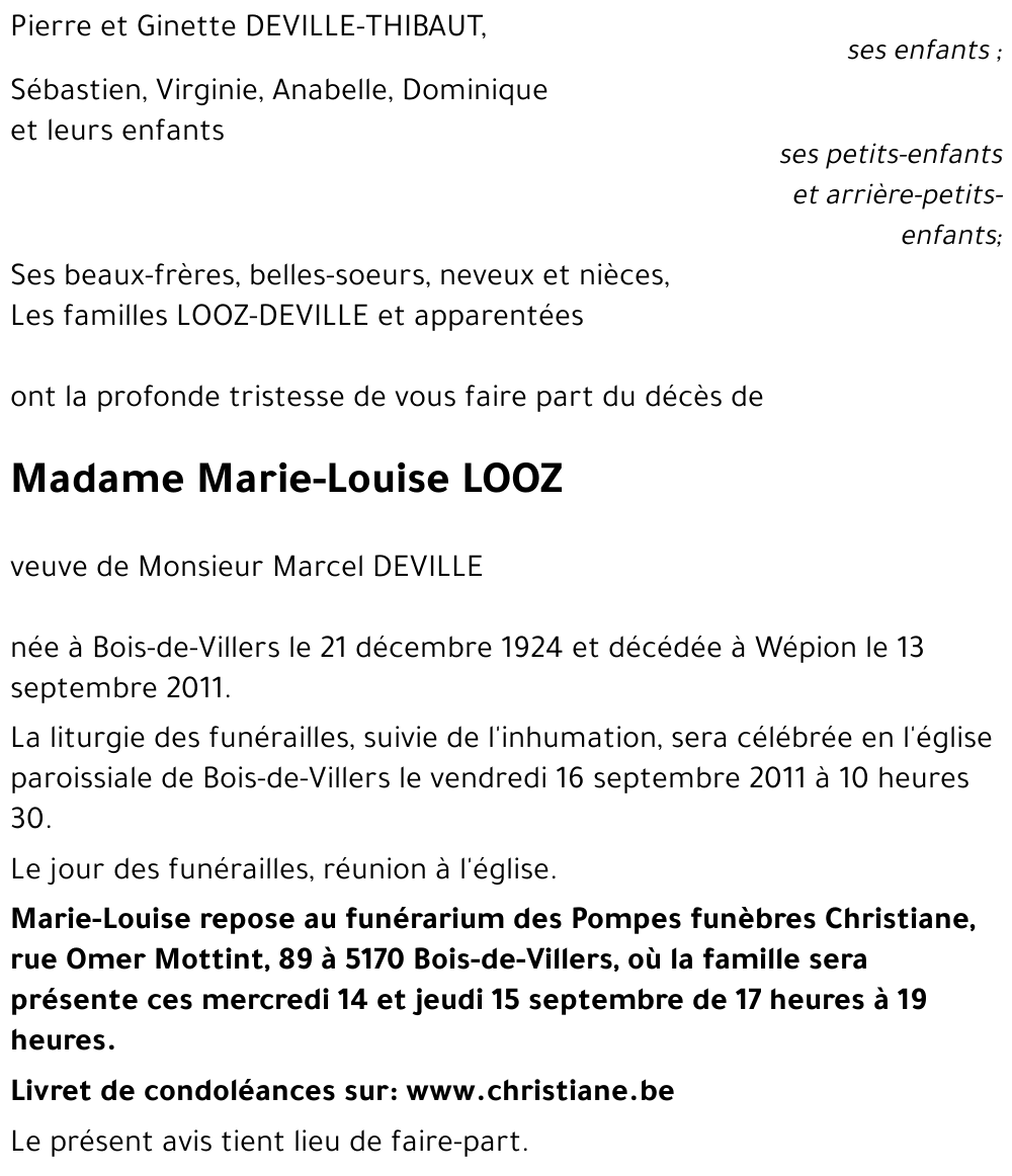 Marie-Louise LOOZ