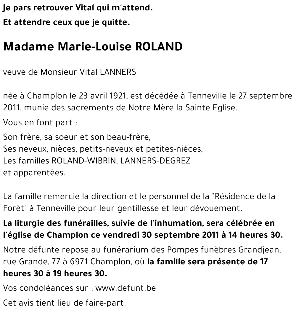 Marie-Louise ROLAND