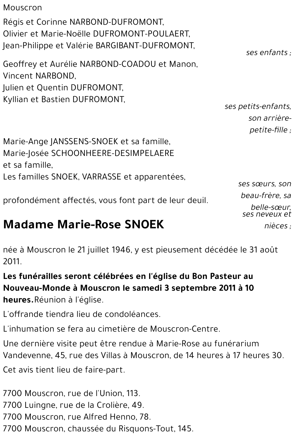 Marie-Rose SNOEK
