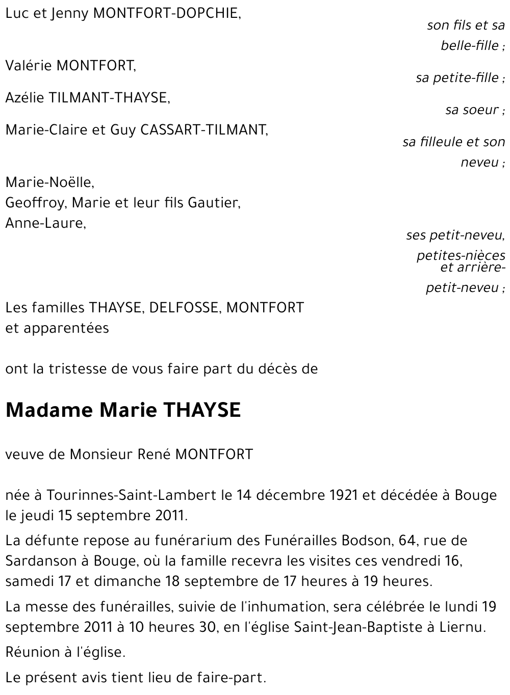Marie THAYSE