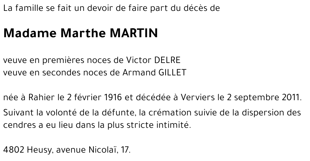 Marthe MARTIN