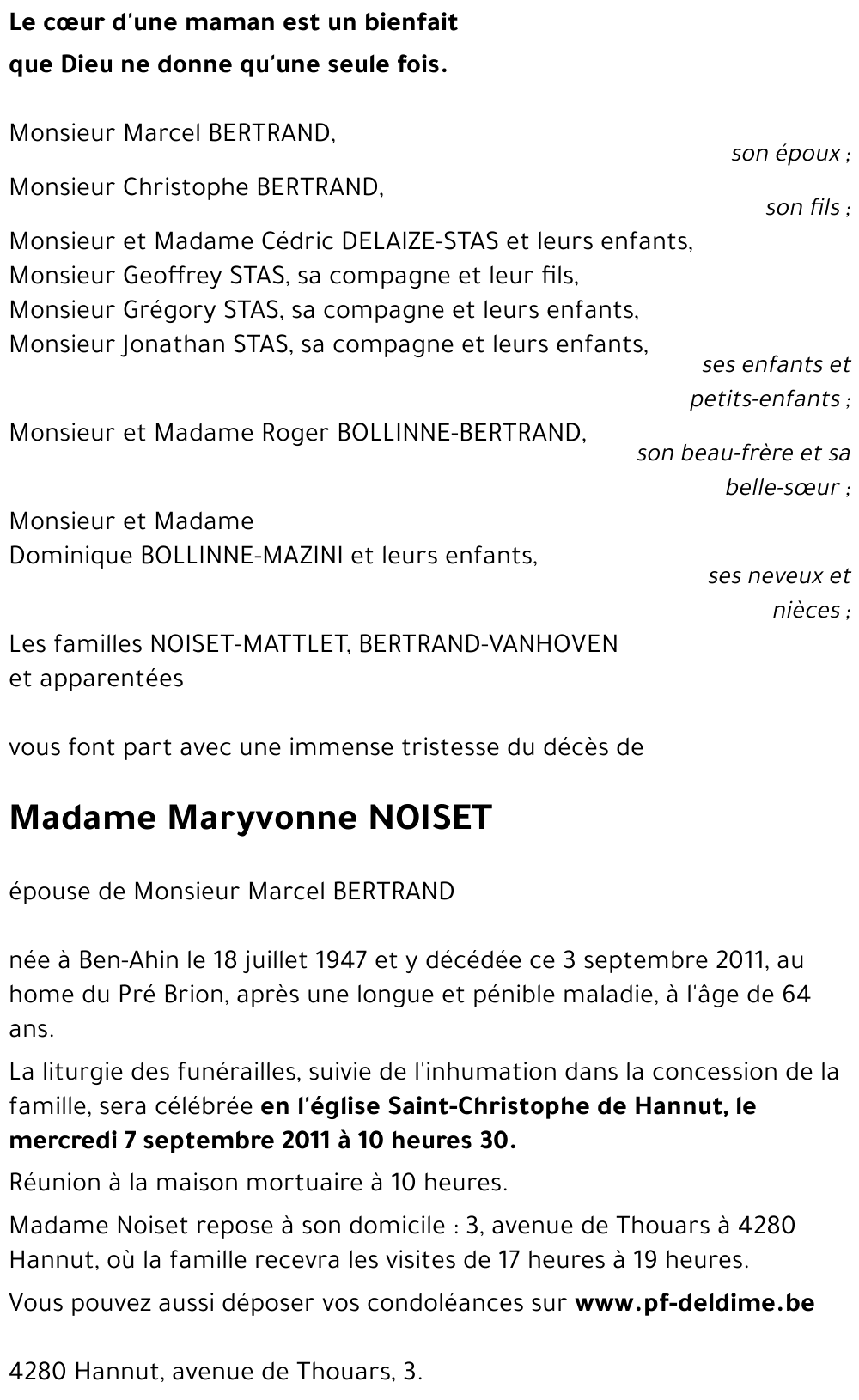 Maryvonne NOISET