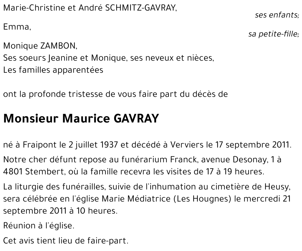 Maurice GAVRAY
