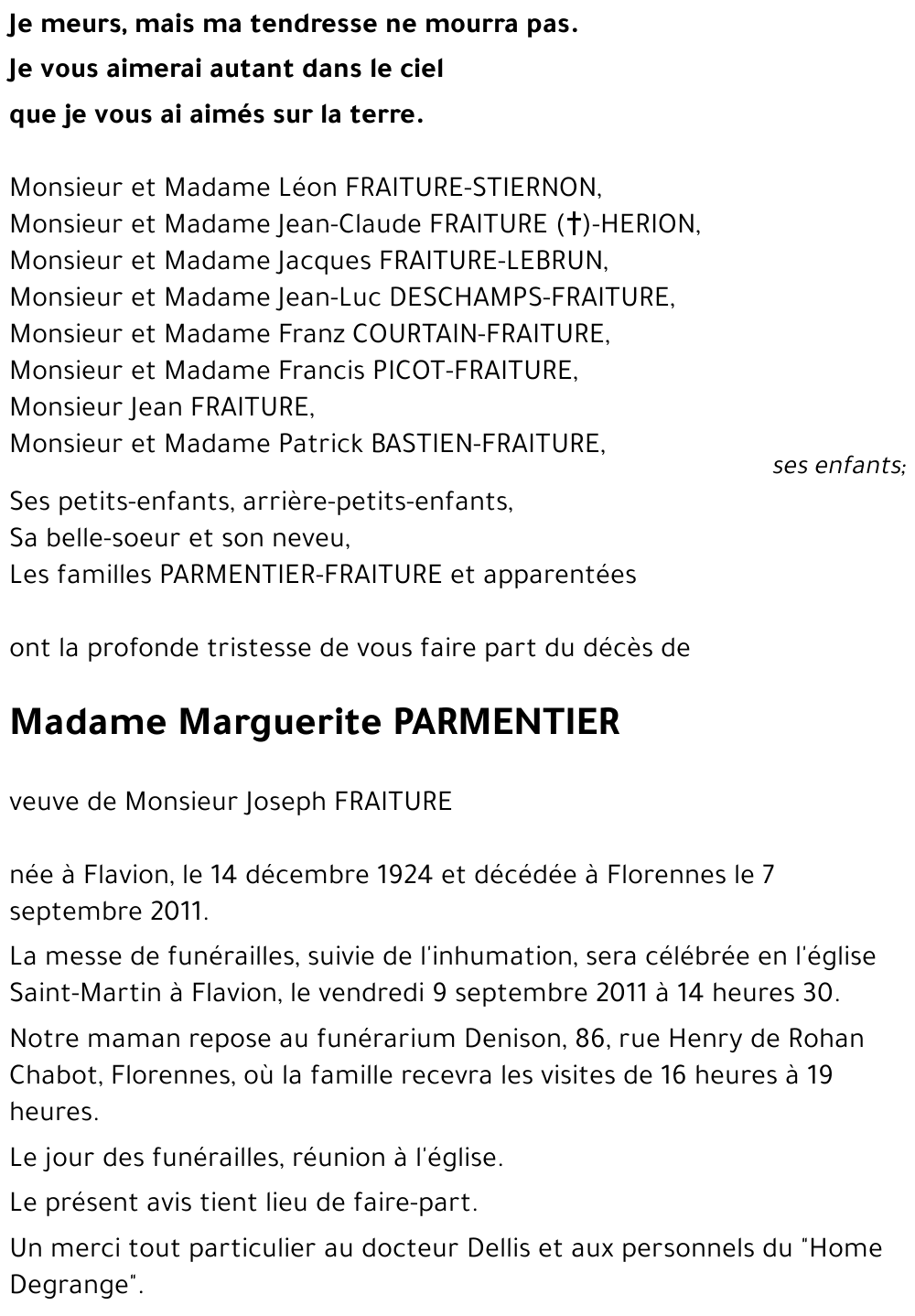 PARMENTIER Marguerite