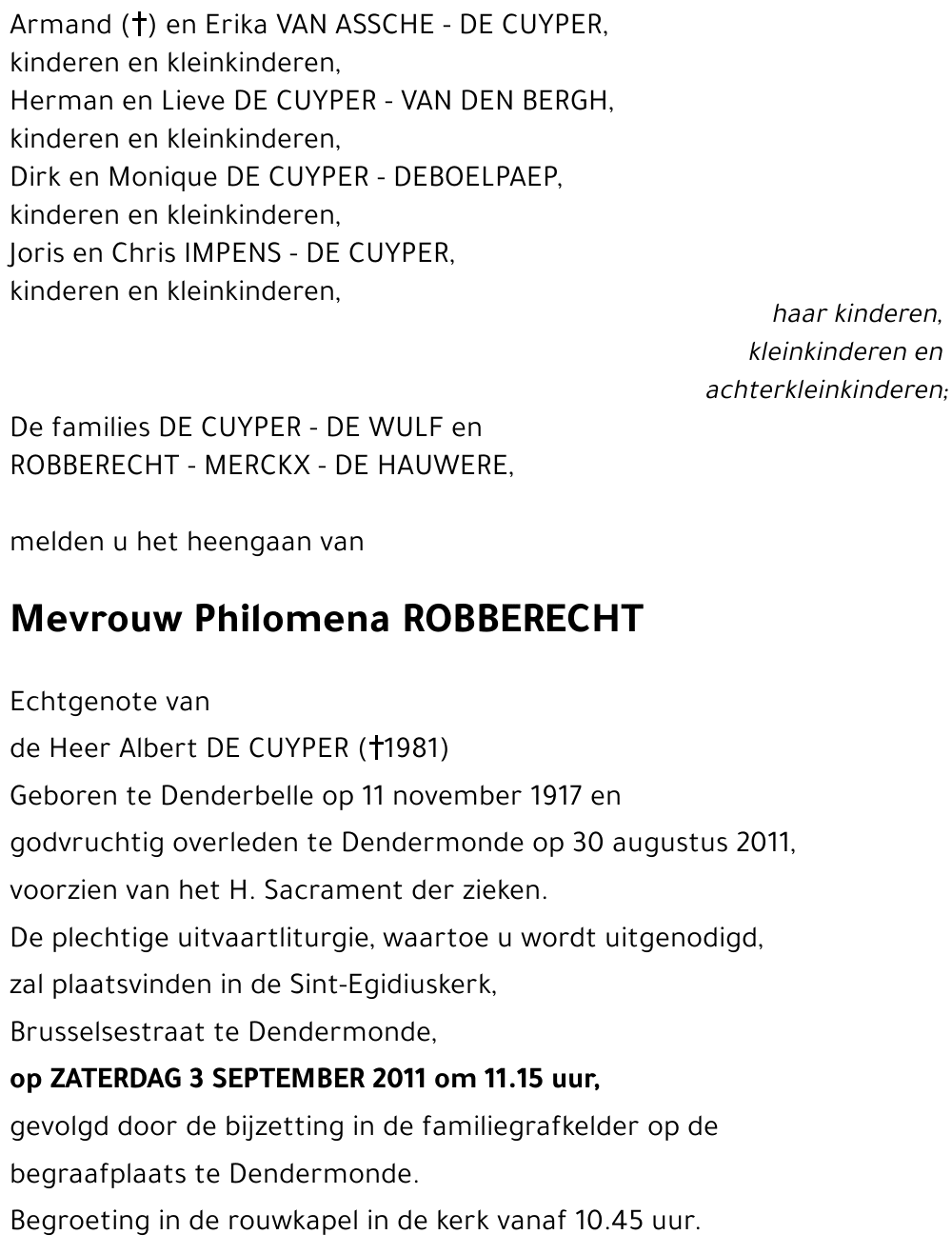 Philomena ROBBERECHT