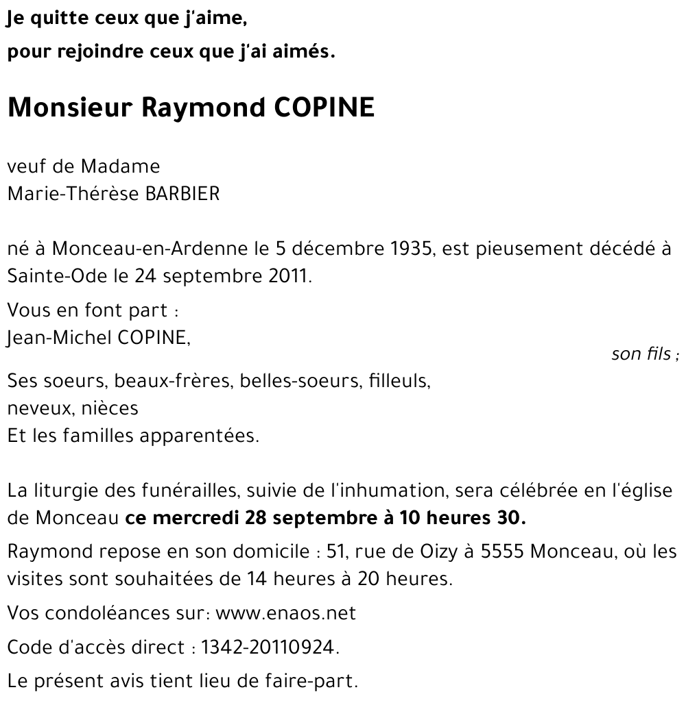 Raymond COPINE
