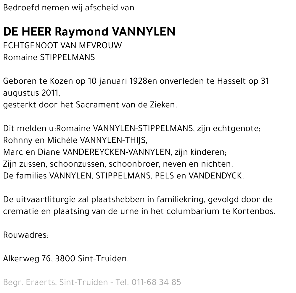 Raymond Vannylen