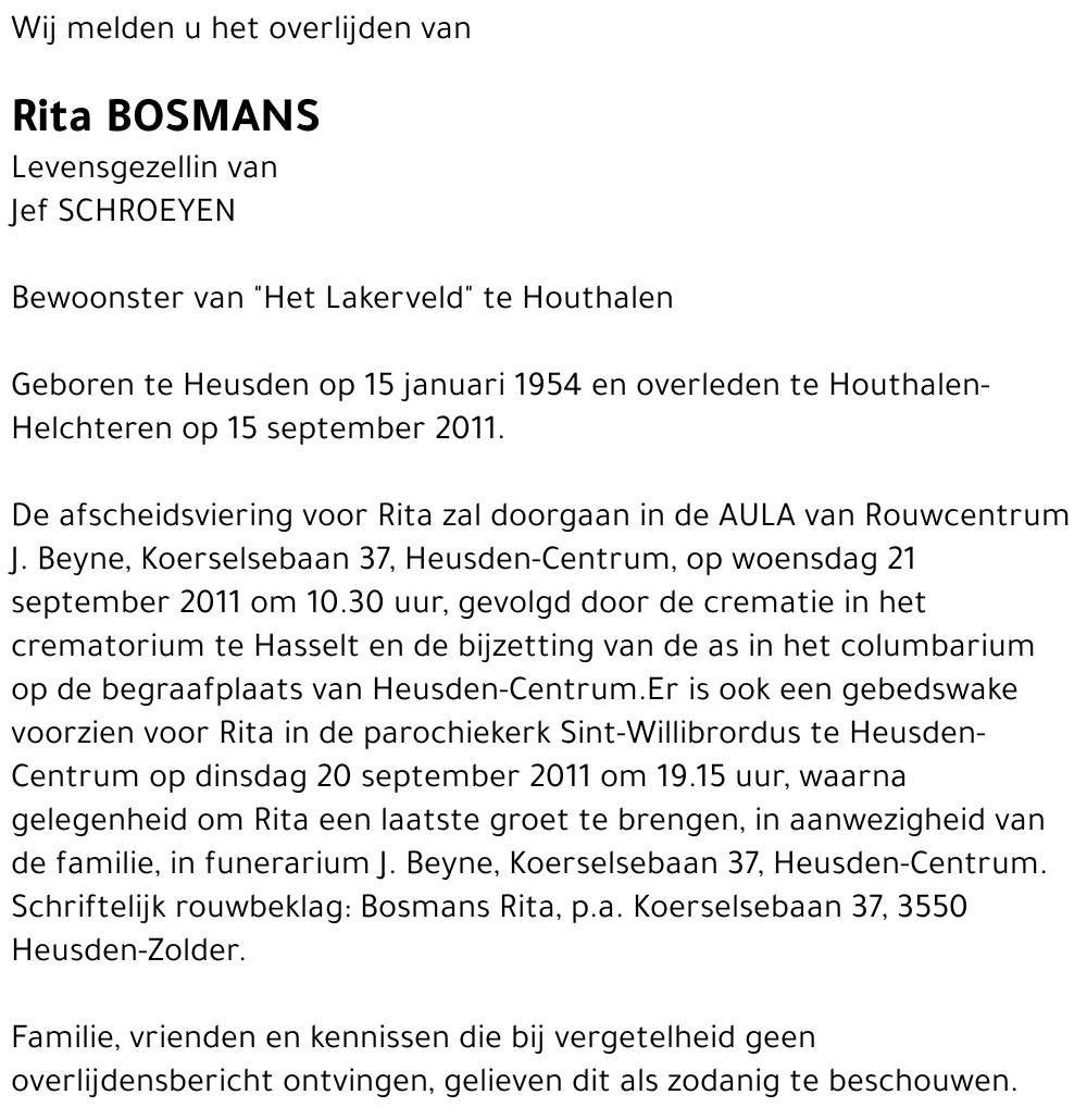 Rita Bosmans