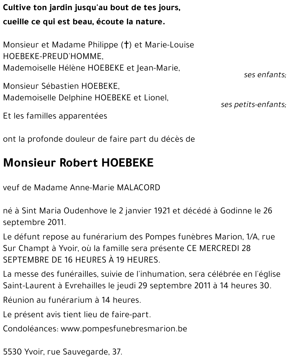 Robert HOEBEKE