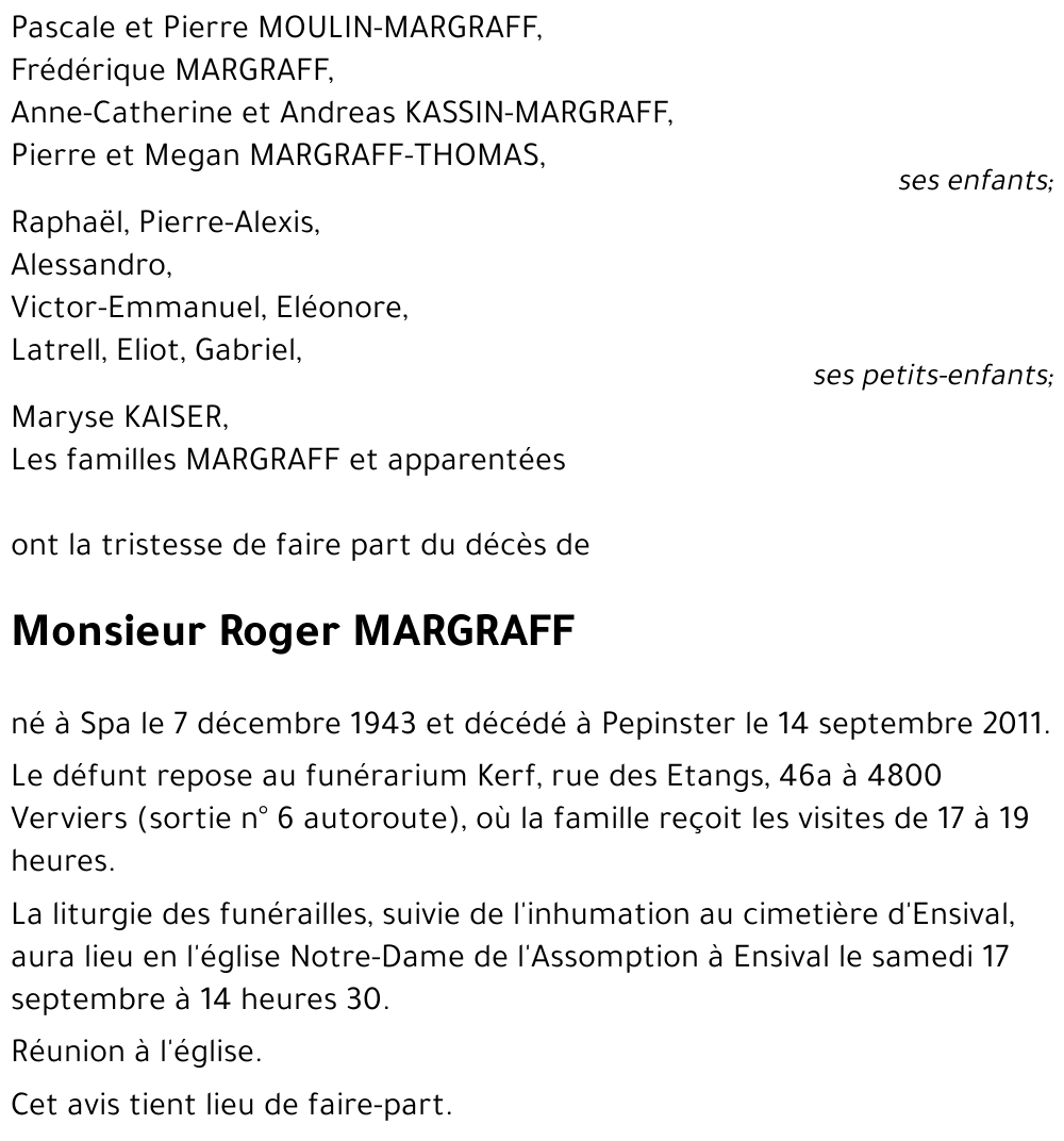 Roger MARGRAFF