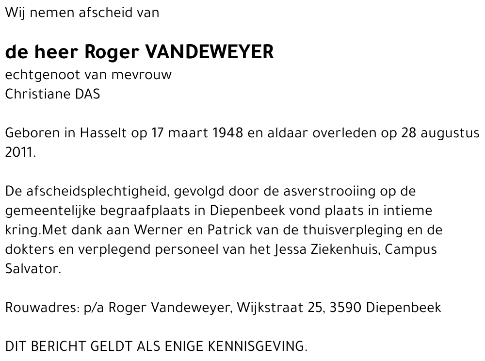 Roger Vandeweyer