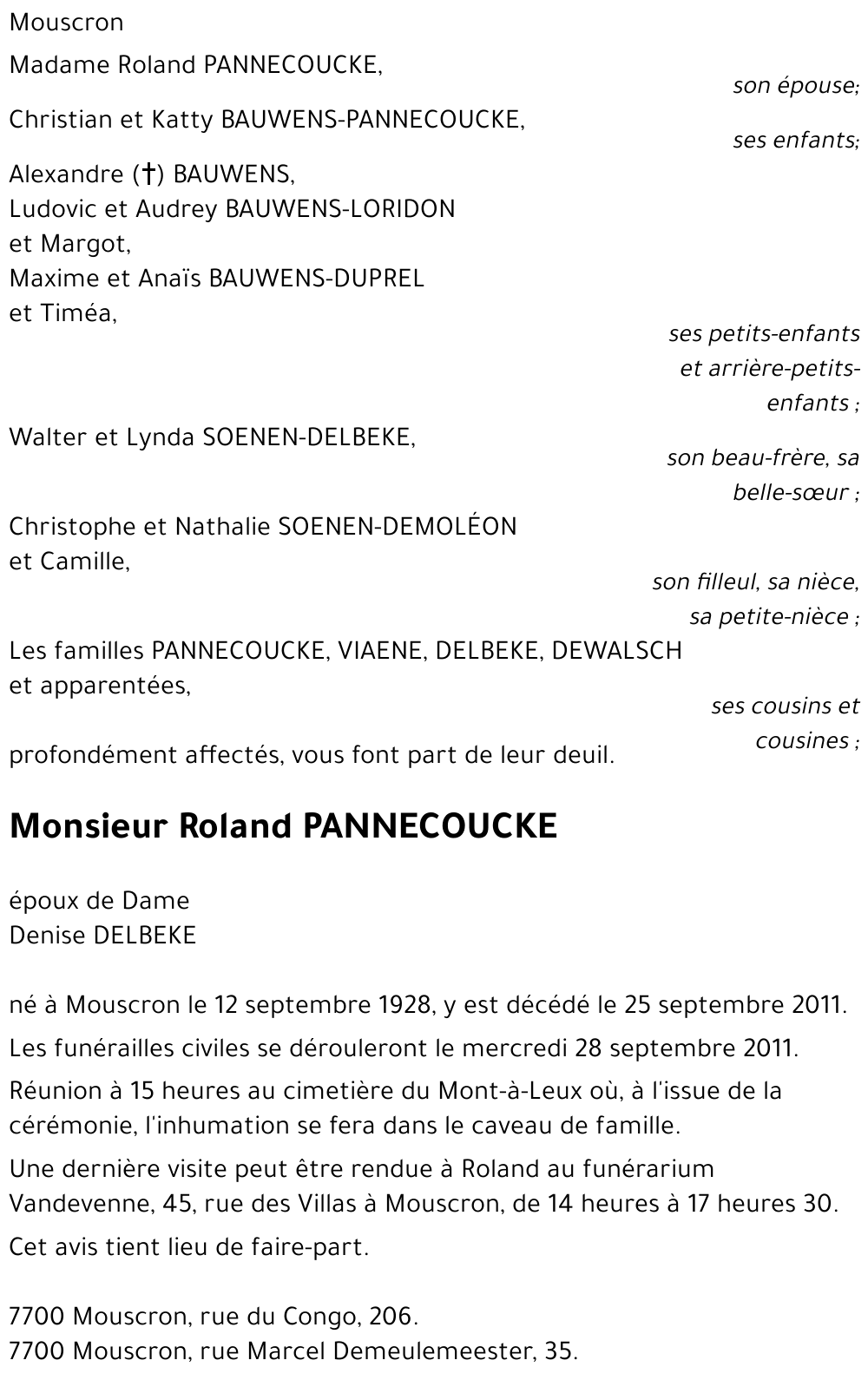 Roland PANNECOUCKE