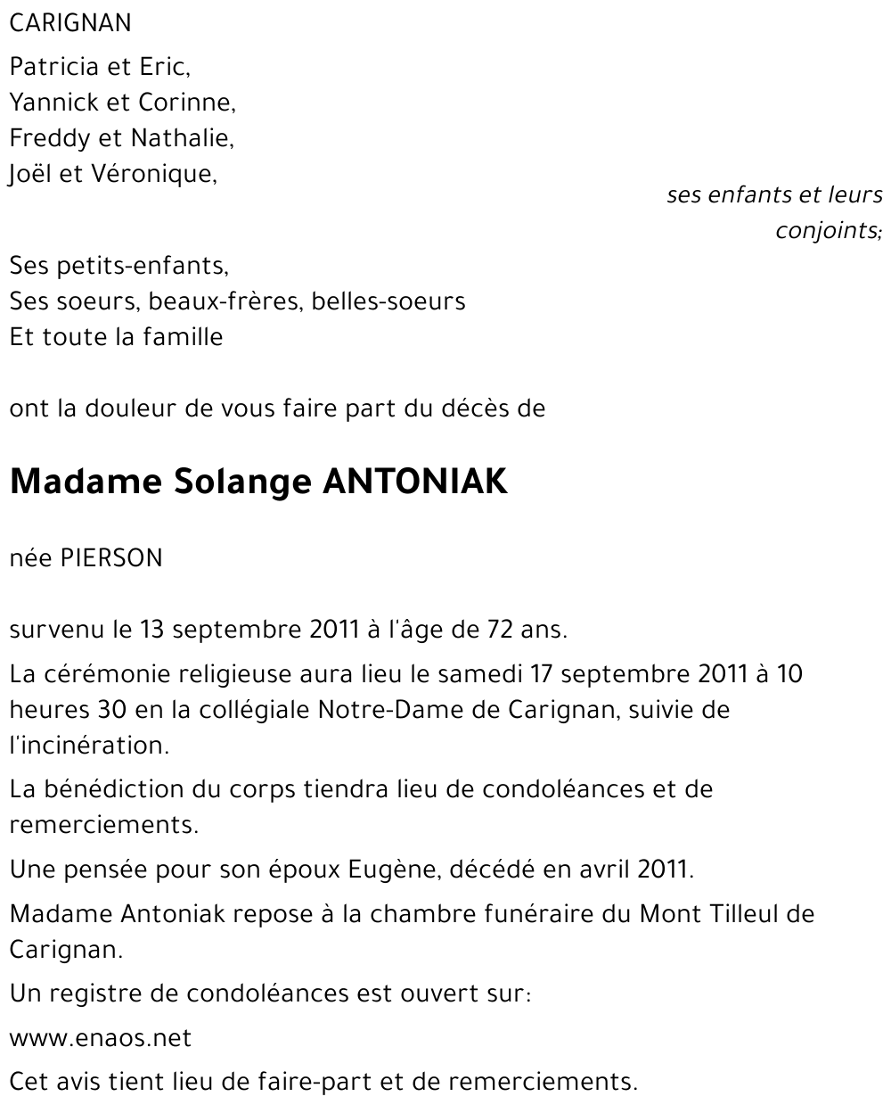Solange ANTONIAK