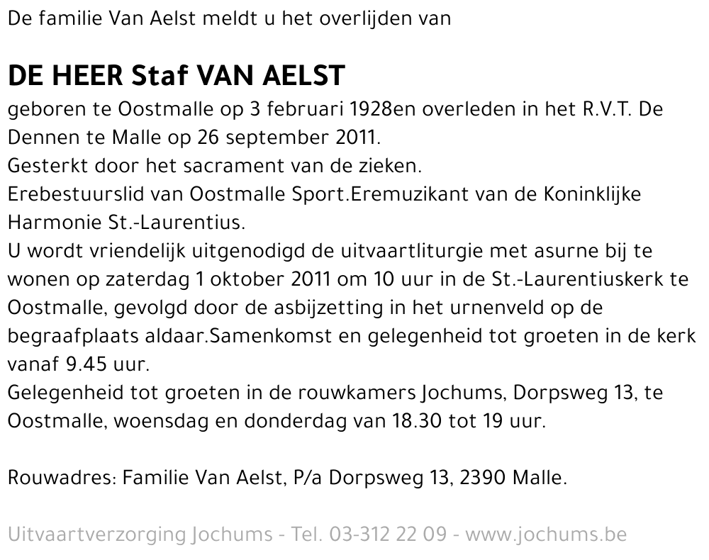 Staf Van Aelst