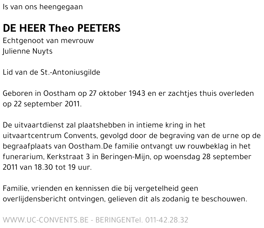 Theo Peeters