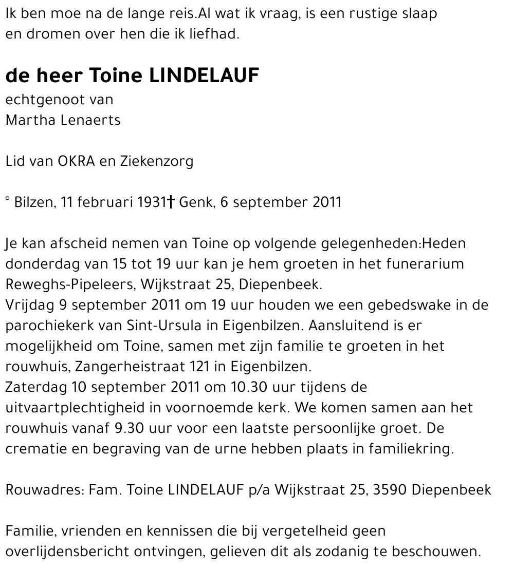 Toine LINDELAUF