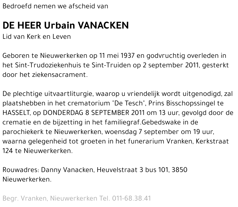 Urbain Vanacken