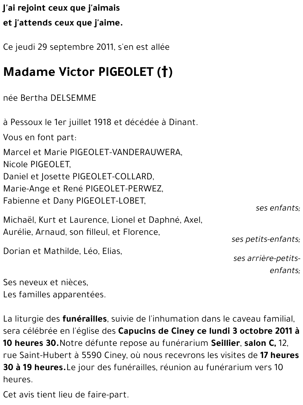 Victor PIGEOLET((+))
