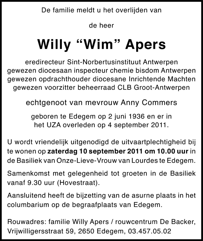 Willy Apers