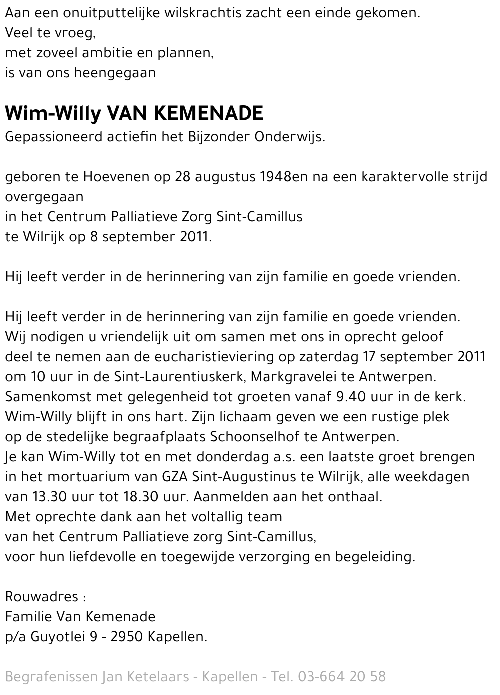 Wim-Willy Van Kemenade
