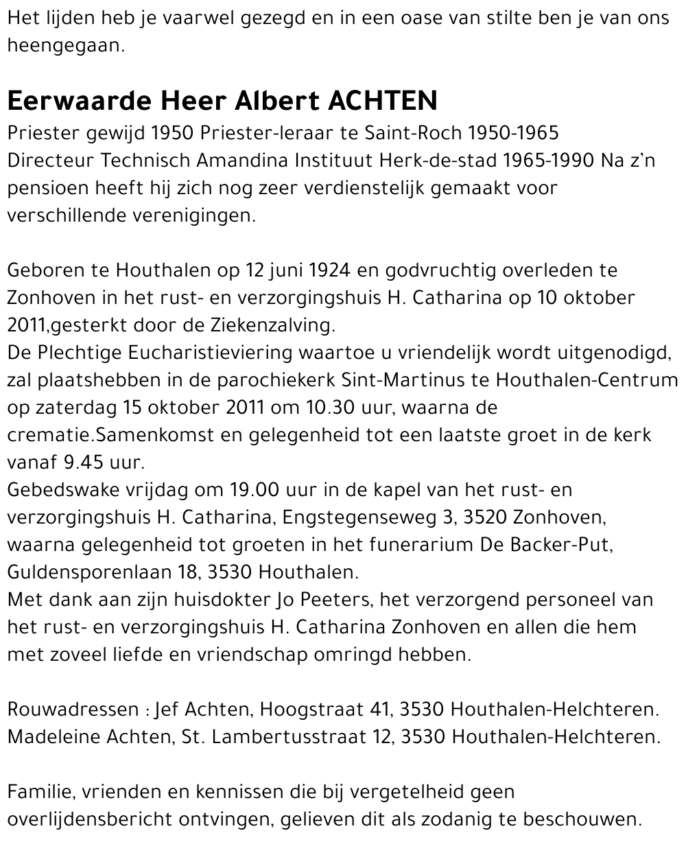 Albert ACHTEN