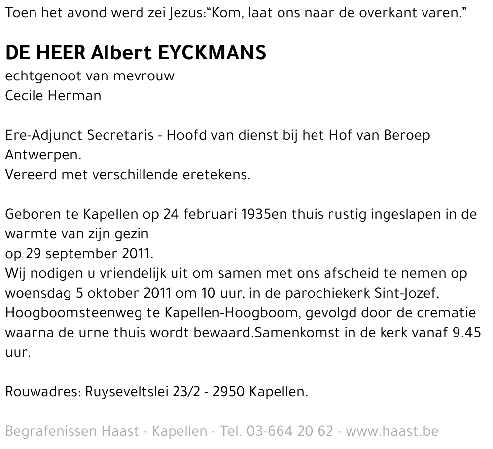 Albert Eyckmans