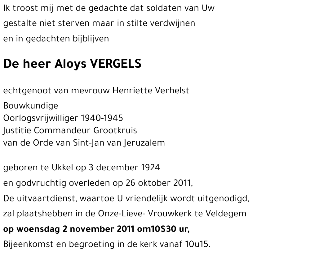 Aloys VERGELS
