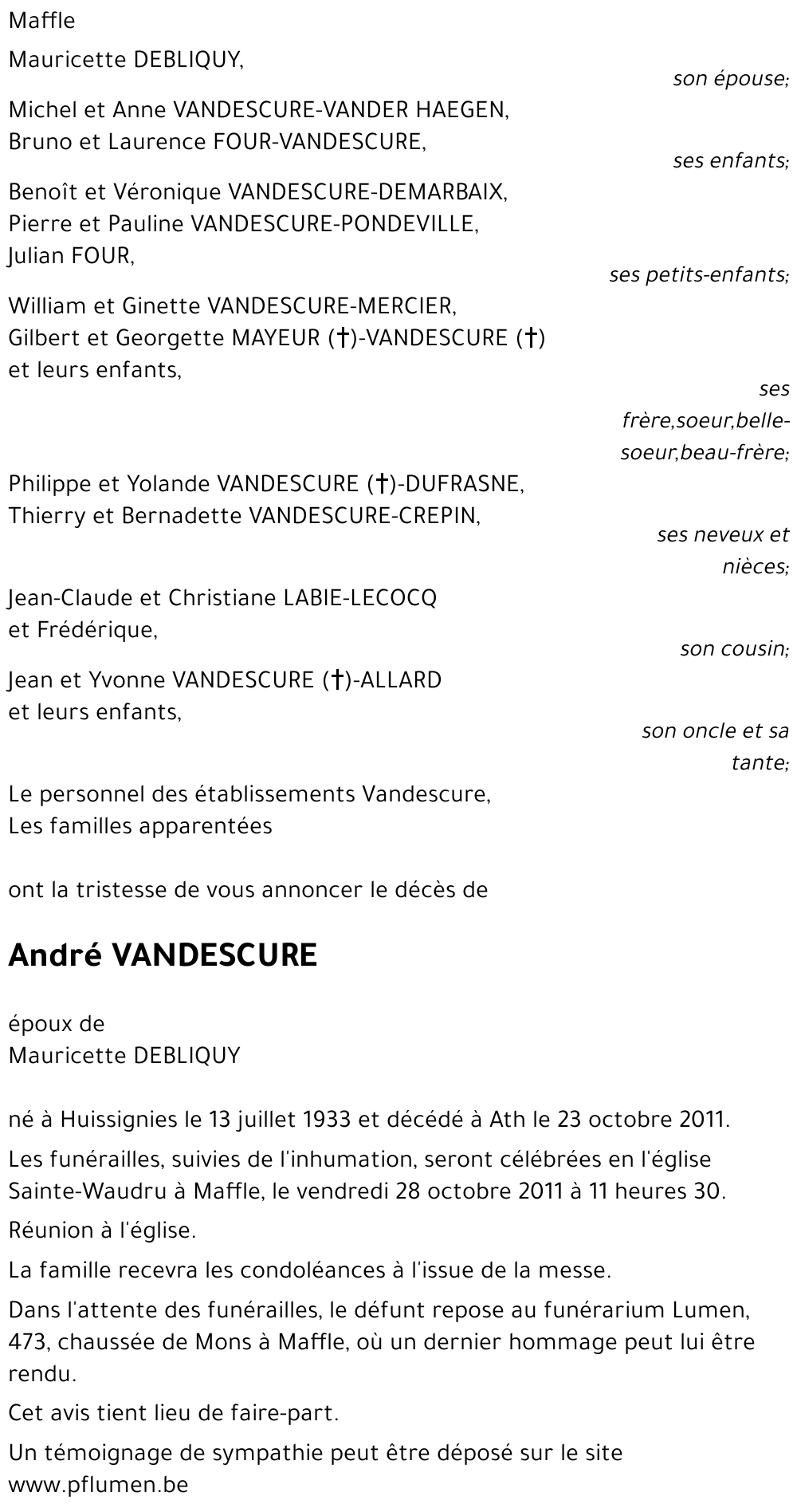 André Vandescure
