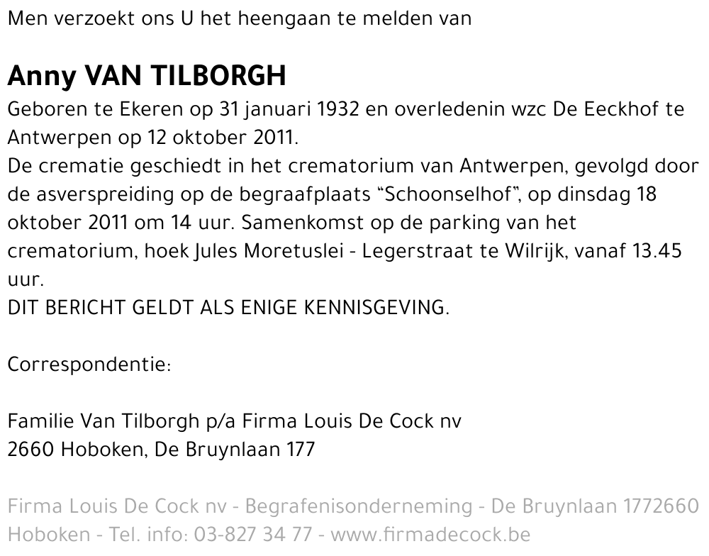 Anny Van Tilborgh