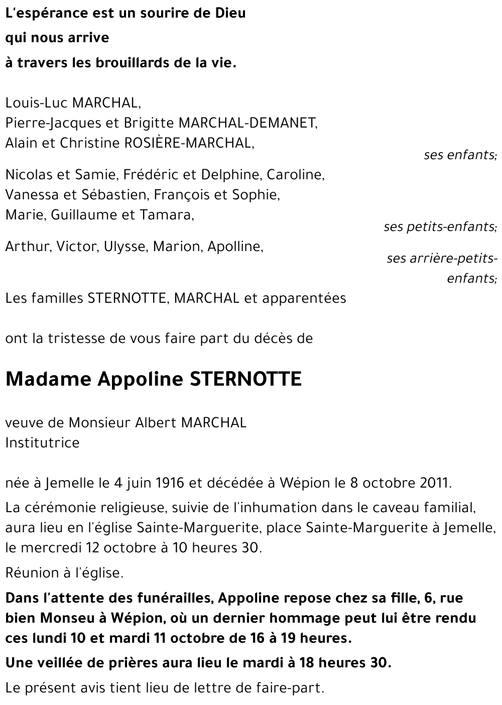 Appoline STERNOTTE