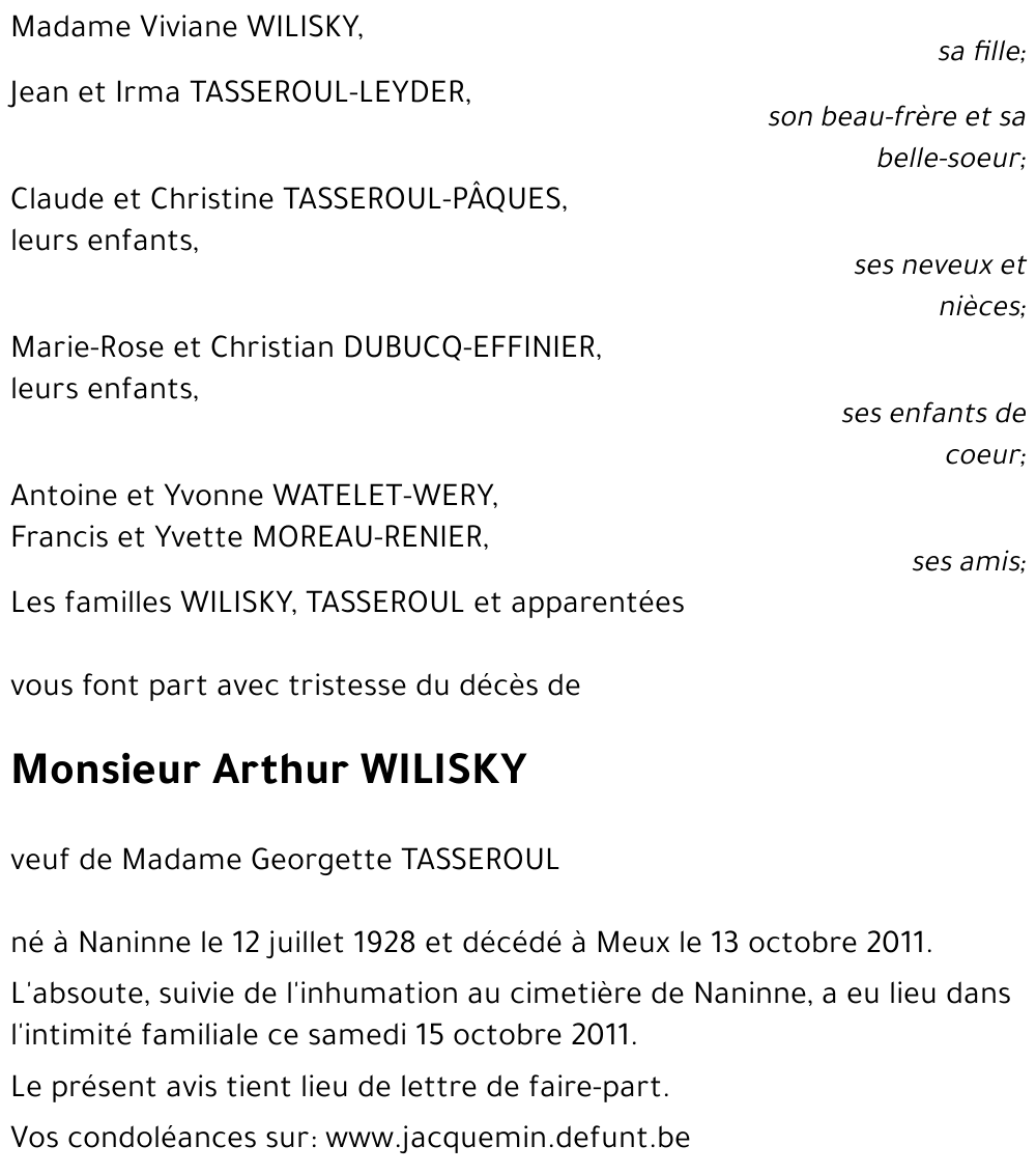 Arthur WILISKY