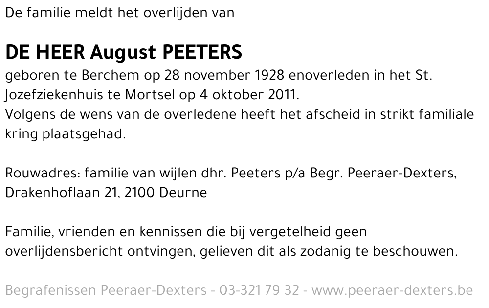 August Peeters