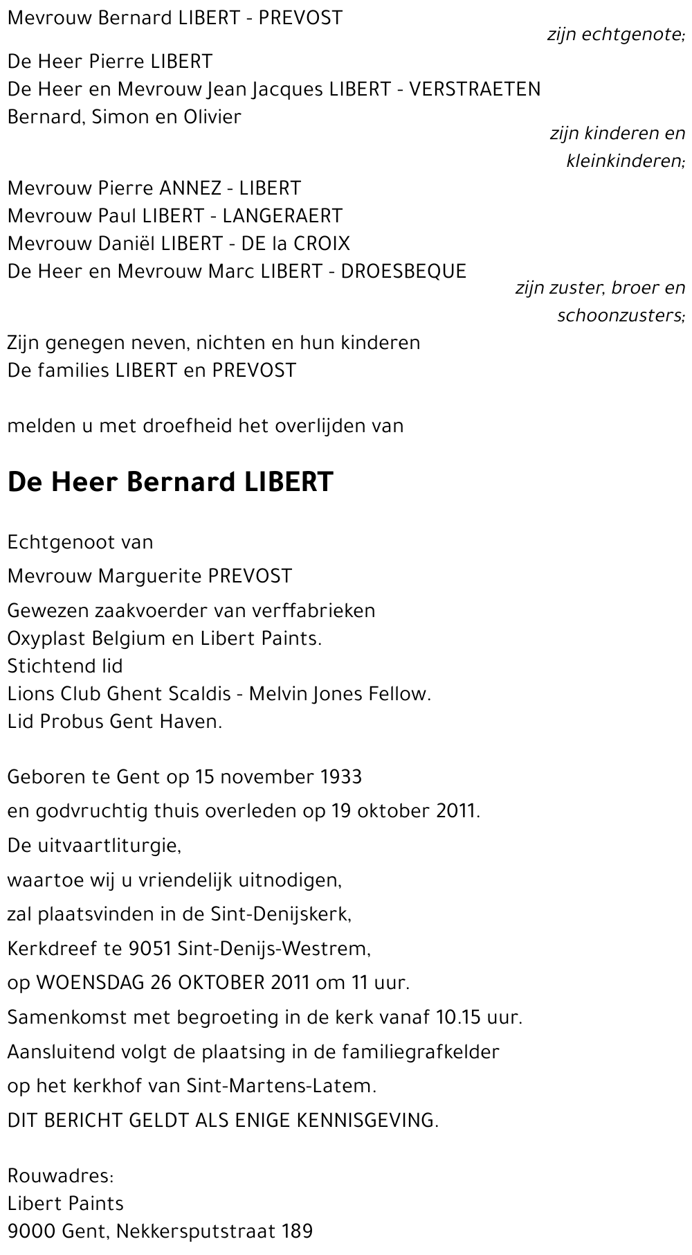 Bernard LIBERT