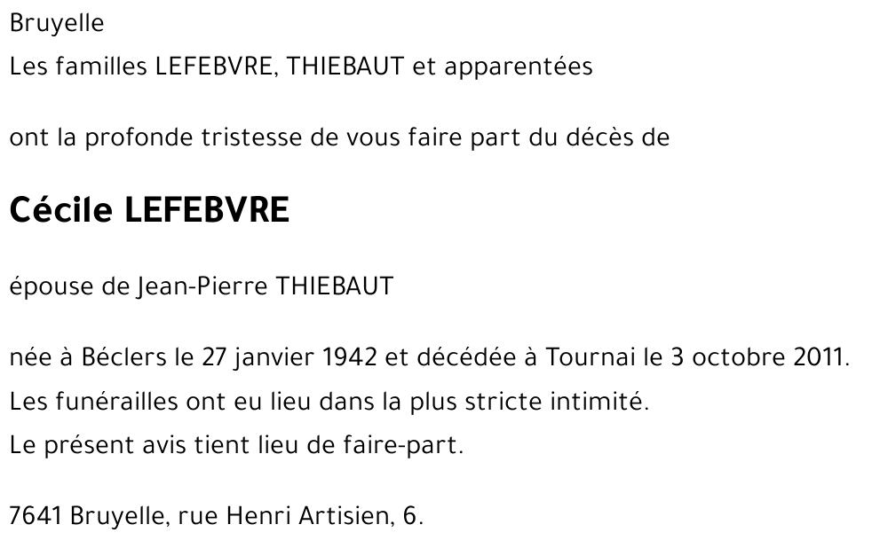 Cécile LEFEBVRE
