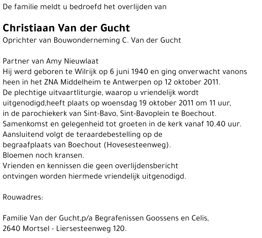 Christiaan Van der Gucht