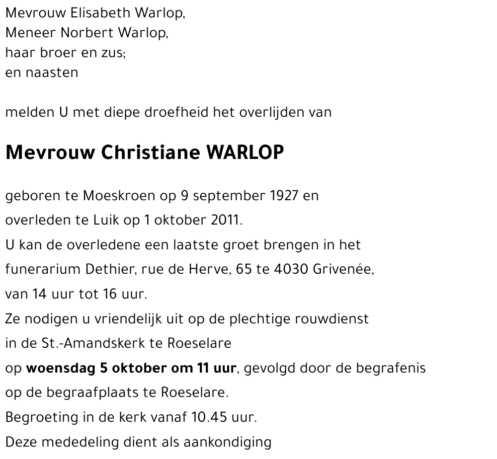 Christiane WARLOP