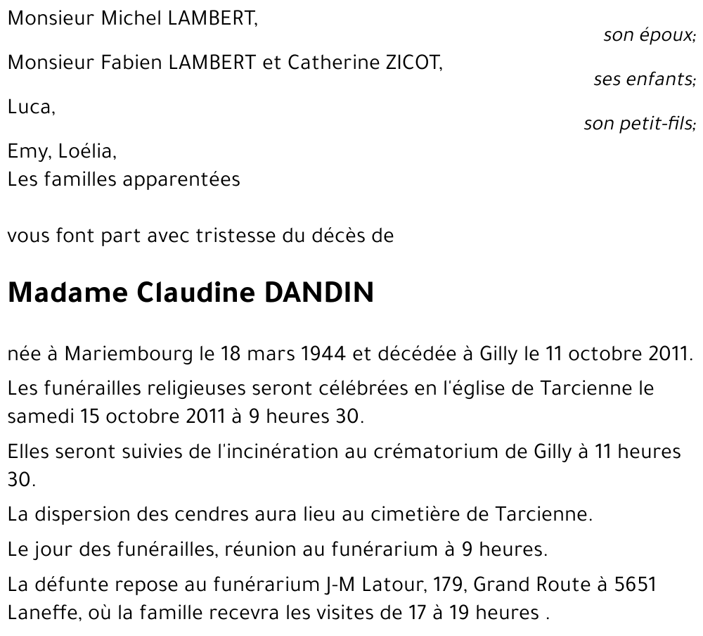 Claudine DANDIN