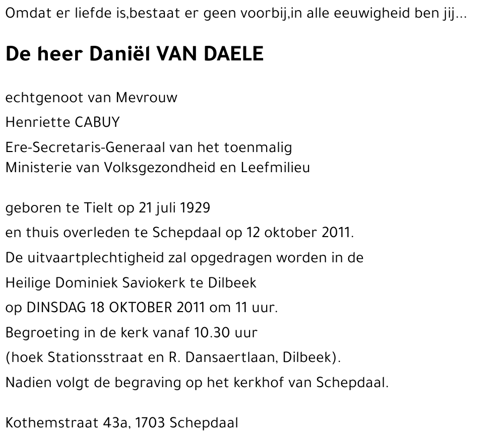 Daniël VAN DAELE