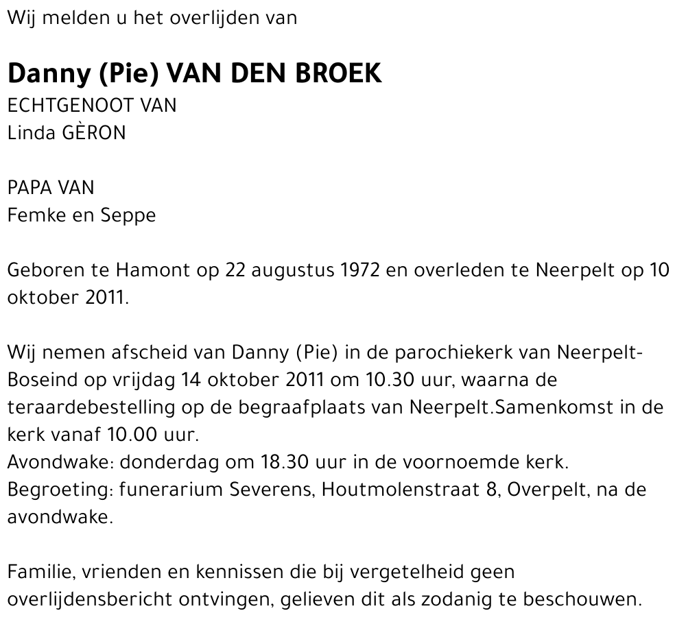 Danny (Pie) Van den Broek