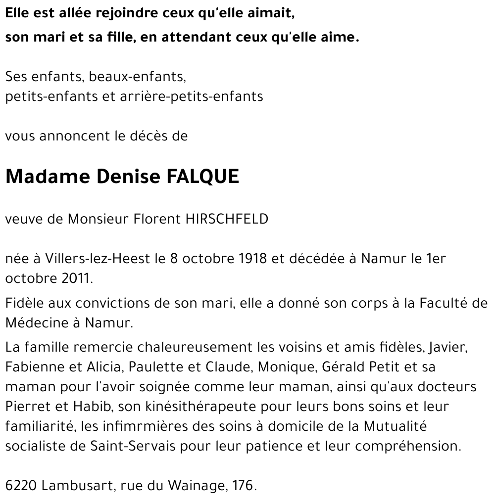 Denise FALQUE