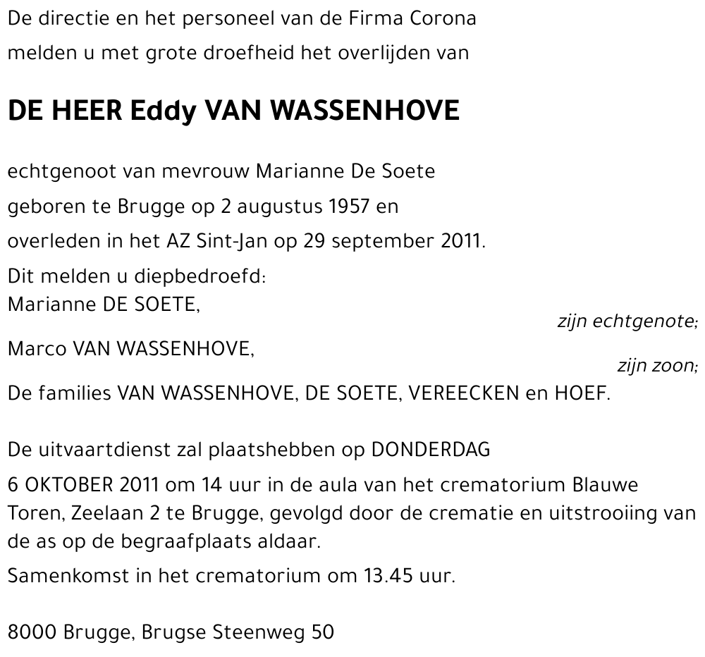 Eddy VAN WASSENHOVE